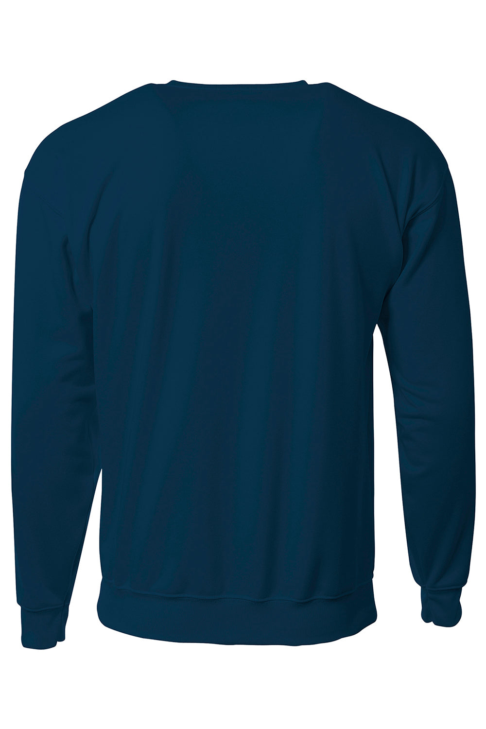 A4 N4275 Mens Sprint Tech Fleece Crewneck Sweatshirt Navy Blue Flat Back