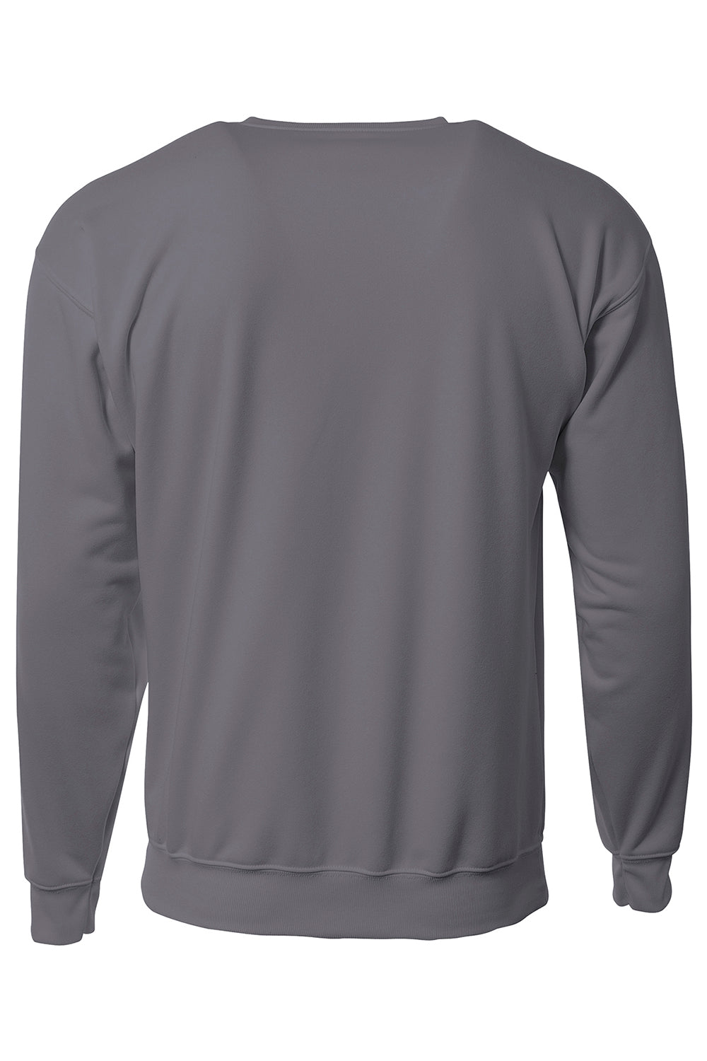 A4 N4275 Mens Sprint Tech Fleece Crewneck Sweatshirt Graphite Grey Flat Back