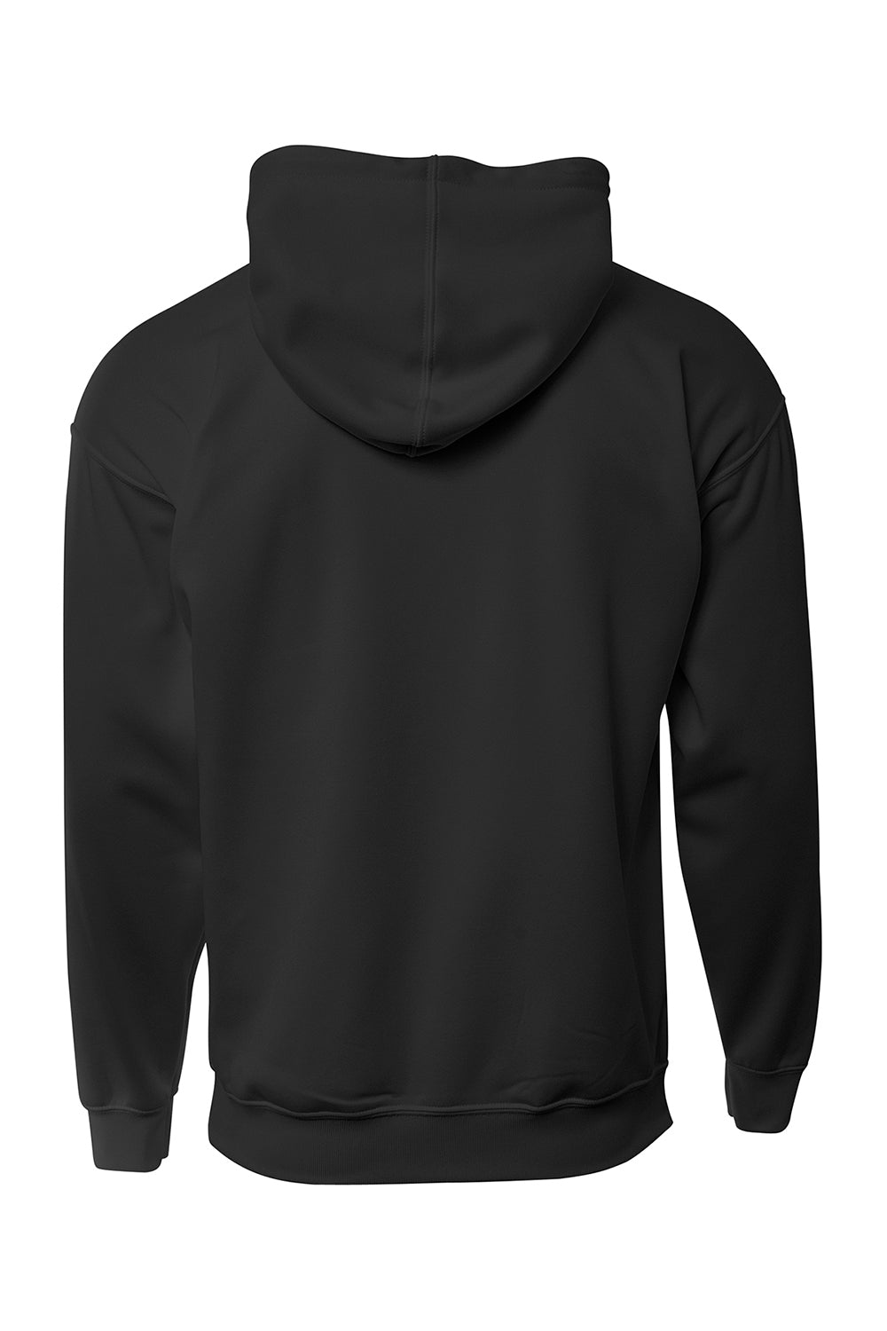 A4 N4279 Mens Sprint Tech Fleece Hooded Sweatshirt Black Flat Back