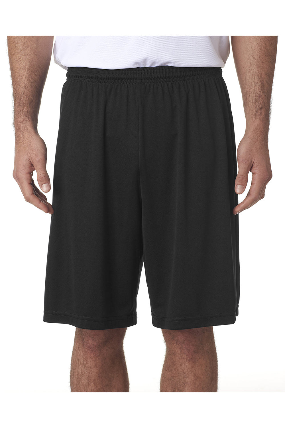 A4 N5283 Mens Moisture Wicking Performance Shorts Black Model Front