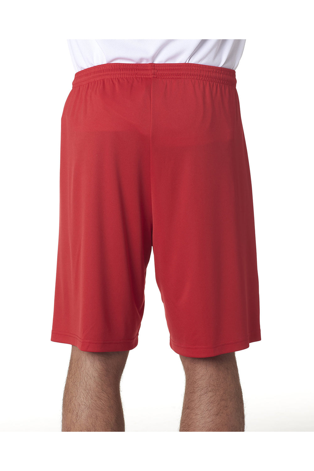 A4 N5283 Mens Moisture Wicking Performance Shorts Scarlet Red Model Back