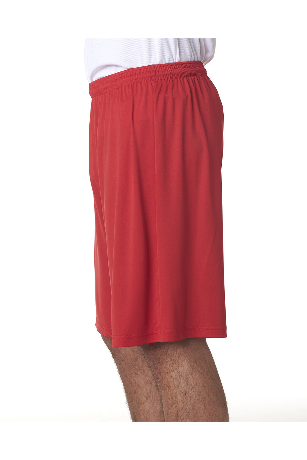 A4 N5283 Mens Moisture Wicking Performance Shorts Scarlet Red Model Side