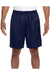 A4 N5293 Mens Moisture Wicking Mesh Shorts Navy Blue Model Front