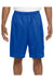 A4 N5296 Mens Moisture Wicking Tricot Mesh Shorts Royal Blue Model Front