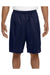A4 N5296 Mens Moisture Wicking Tricot Mesh Shorts Navy Blue Model Front