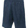 A4 Mens Moisture Wicking Tricot Mesh Shorts - Navy Blue