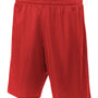 A4 Mens Moisture Wicking Tricot Mesh Shorts - Scarlet Red