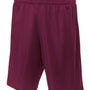 A4 Mens Moisture Wicking Tricot Mesh Shorts - Maroon