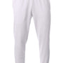 A4 Mens Sprint Tech Fleece Jogger Sweatpants w/ Pockets - White