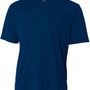 A4 Youth Performance Moisture Wicking Short Sleeve Crewneck T-Shirt - Navy Blue