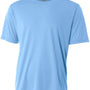 A4 Youth Performance Moisture Wicking Short Sleeve Crewneck T-Shirt - Light Blue