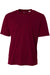 A4 NB3142 Youth Performance Moisture Wicking Short Sleeve Crewneck T-Shirt Maroon Flat Front
