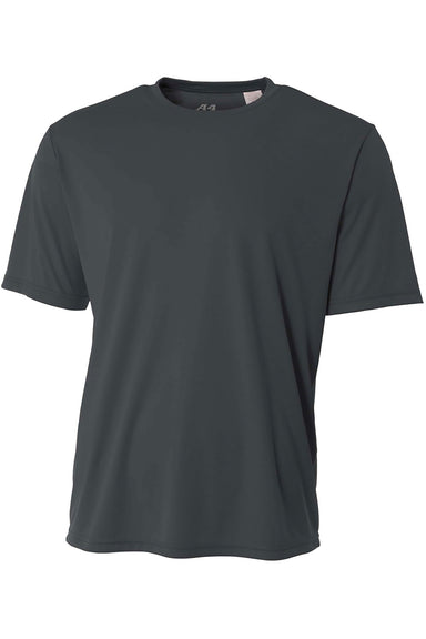 A4 NB3142 Youth Performance Moisture Wicking Short Sleeve Crewneck T-Shirt Graphite Grey Flat Front