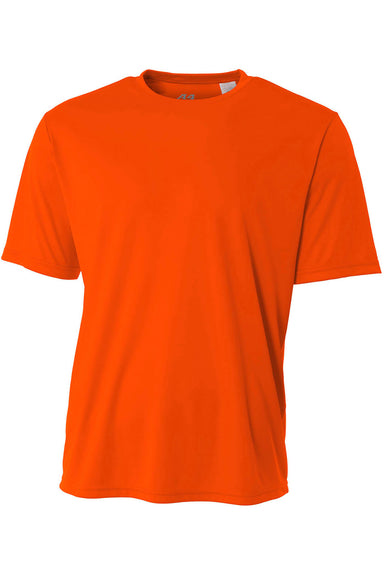 A4 NB3142 Youth Performance Moisture Wicking Short Sleeve Crewneck T-Shirt Safety Orange Flat Front