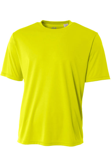 A4 NB3142 Youth Performance Moisture Wicking Short Sleeve Crewneck T-Shirt Safety Yellow Flat Front