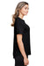 North End NE100W Womens Jaq Performance Moisture Wicking Short Sleeve Polo Shirt Black Model Side