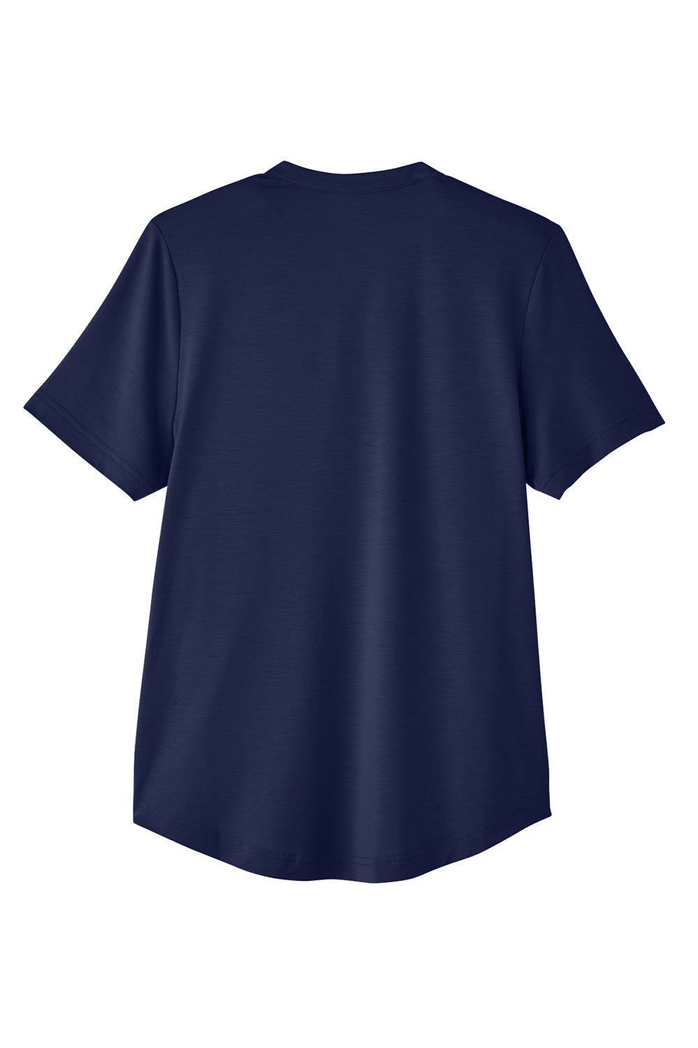 North End NE100W Womens Jaq Performance Moisture Wicking Short Sleeve Polo Shirt Classic Navy Blue Flat Back