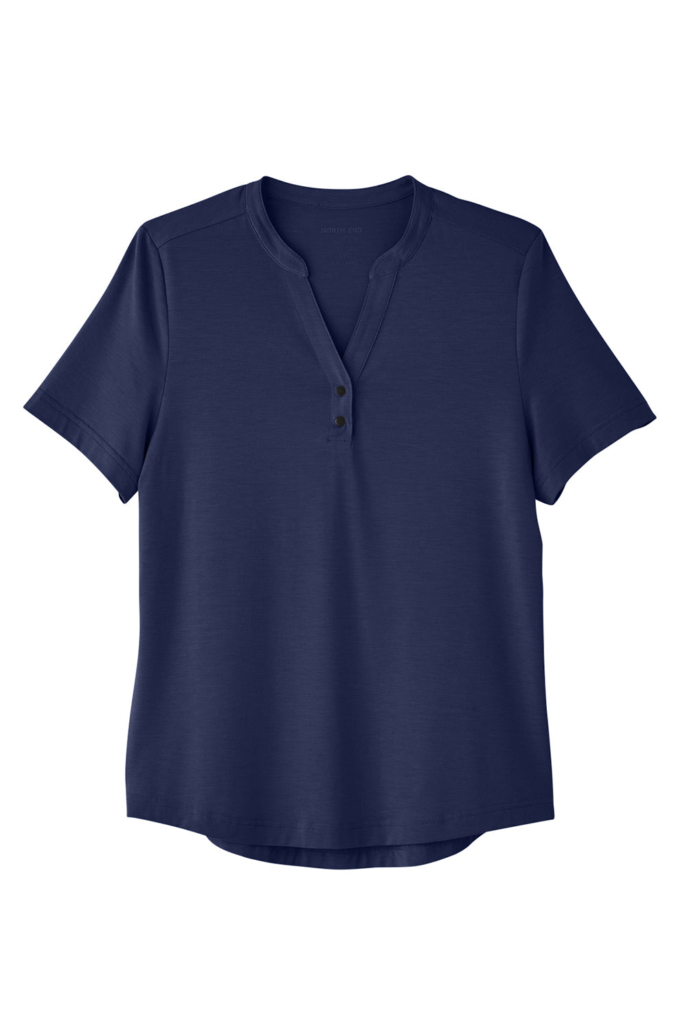 North End NE100W Womens Jaq Performance Moisture Wicking Short Sleeve Polo Shirt Classic Navy Blue Flat Front