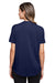 North End NE100W Womens Jaq Performance Moisture Wicking Short Sleeve Polo Shirt Classic Navy Blue Model Back