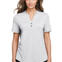 North End Womens Jaq Performance Moisture Wicking Short Sleeve Polo Shirt - Platinum Grey