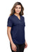North End NE100W Womens Jaq Performance Moisture Wicking Short Sleeve Polo Shirt Classic Navy Blue Model 3q