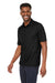 North End NE102 Mens Replay Recycled Moisture Wicking Short Sleeve Polo Shirt Black Model 3q