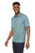North End NE102 Mens Replay Recycled Moisture Wicking Short Sleeve Polo Shirt Opal Blue Model 3q