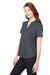North End NE102W Womens Replay Recycled Moisture Wicking Short Sleeve Polo Shirt Carbon Grey Model 3q