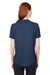 North End NE102W Womens Replay Recycled Moisture Wicking Short Sleeve Polo Shirt Classic Navy Blue Model Back
