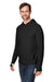 North End NE105 Mens Jaq Stretch Performance Moisture Wicking Long Sleeve Hooded T-Shirt Hoodie Black Model 3q