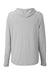 North End NE105 Mens Jaq Stretch Performance Moisture Wicking Long Sleeve Hooded T-Shirt Hoodie Platinum Grey Flat Back