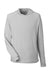 North End NE105 Mens Jaq Stretch Performance Moisture Wicking Long Sleeve Hooded T-Shirt Hoodie Platinum Grey Flat Front
