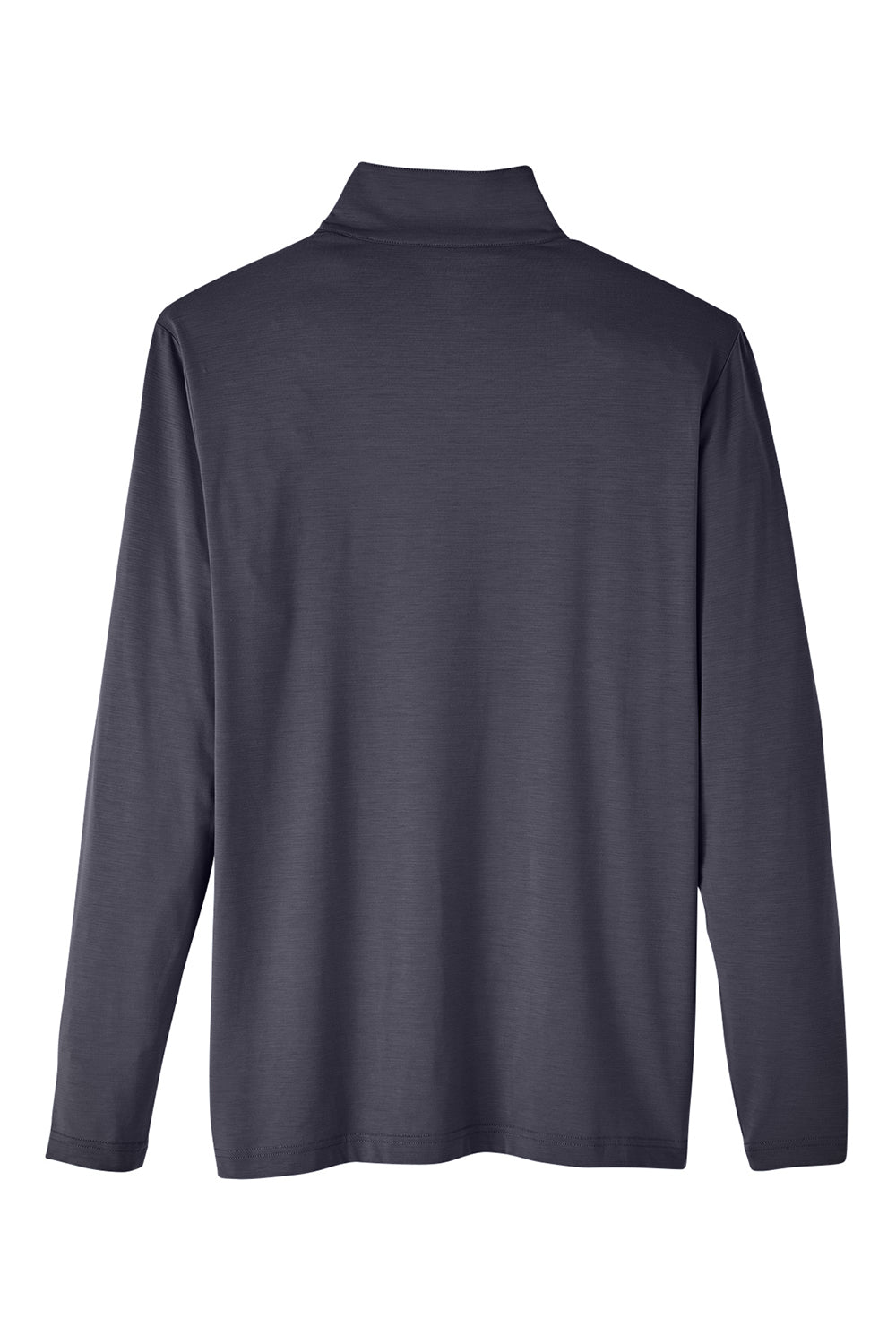 North End NE400 Mens Jaq Performance Moisture Wicking Long Sleeve Polo Shirt Carbon Grey Flat Back