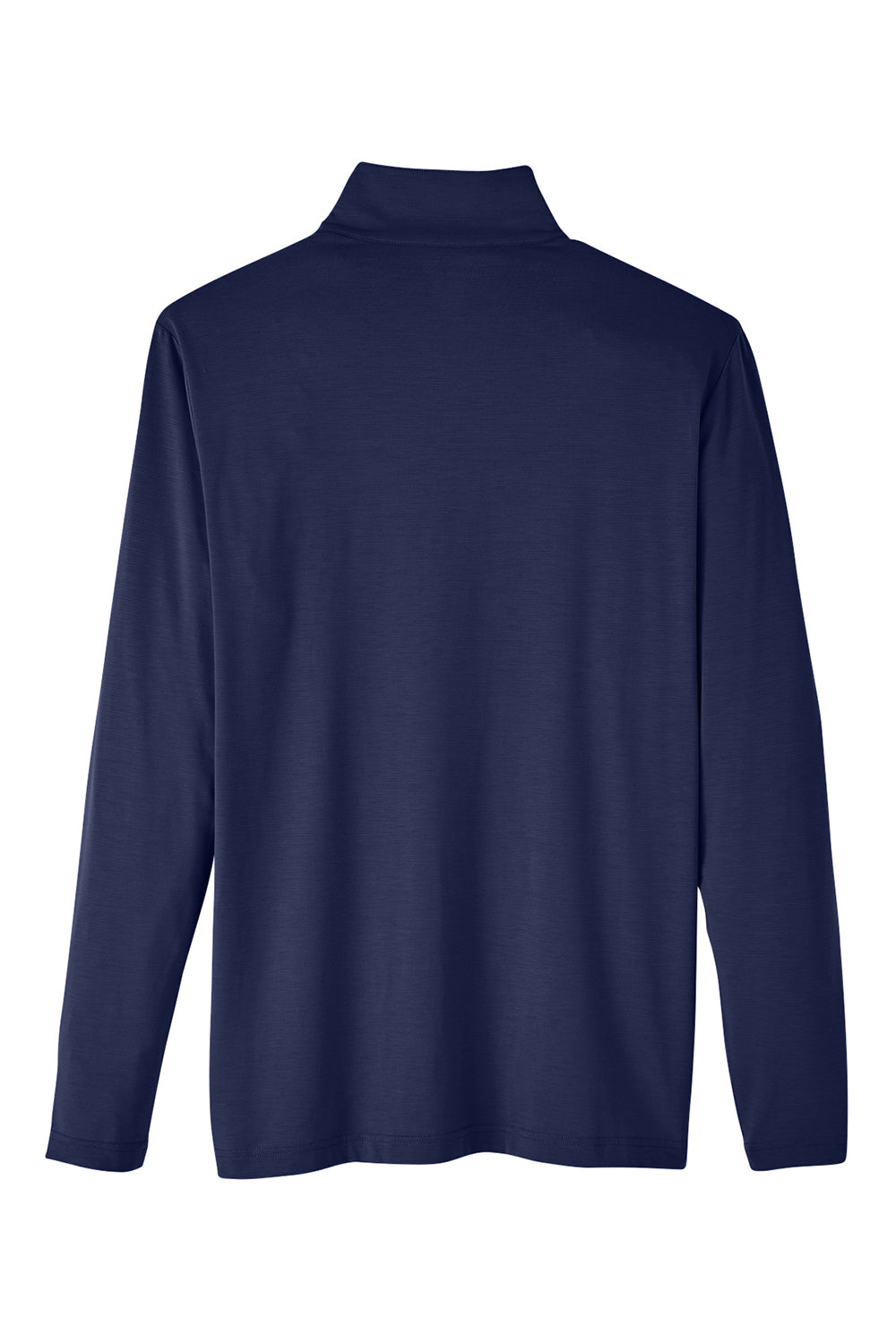 North End NE400 Mens Jaq Performance Moisture Wicking Long Sleeve Polo Shirt Classic Navy Blue Flat Back