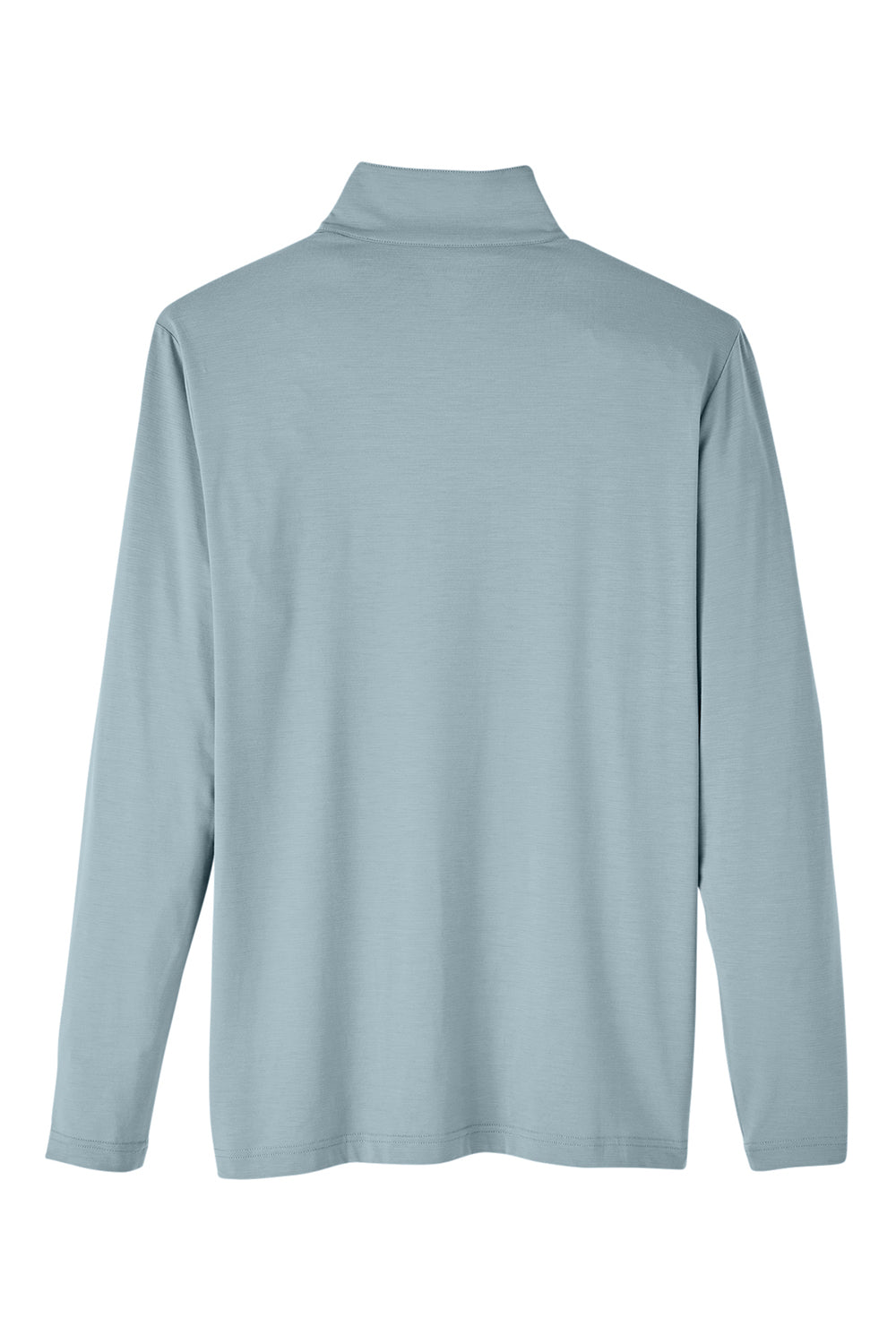 North End NE400 Mens Jaq Performance Moisture Wicking Long Sleeve Polo Shirt Opal Blue Flat Back