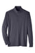 North End NE400 Mens Jaq Performance Moisture Wicking Long Sleeve Polo Shirt Carbon Grey Flat Front