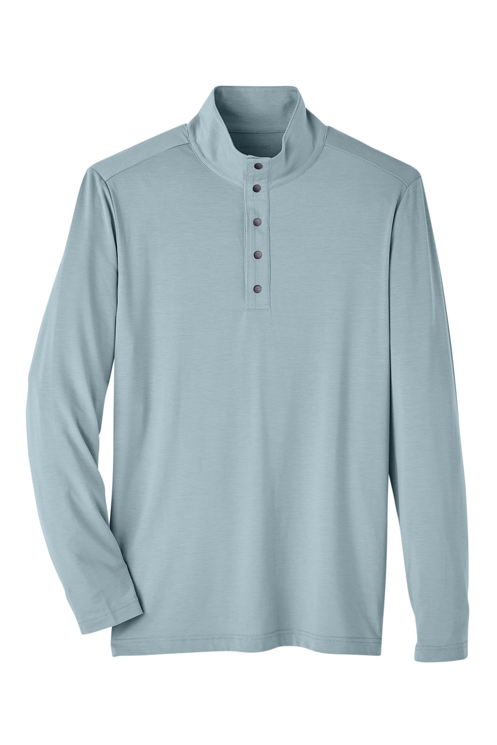 North End NE400 Mens Jaq Performance Moisture Wicking Long Sleeve Polo Shirt Opal Blue Flat Front