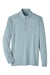 North End NE400 Mens Jaq Performance Moisture Wicking Long Sleeve Polo Shirt Opal Blue Flat Front