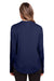 North End NE400W Womens Jaq Performance Moisture Wicking Long Sleeve Polo Shirt Classic Navy Blue Model Back