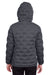 North End NE708W Womens Loft Waterproof Full Zip Hooded Puffer Jacket Carbon Grey/Black Model Back