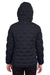 North End NE708W Womens Loft Waterproof Full Zip Hooded Puffer Jacket Black/Carbon Grey Model Back