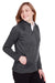 North End NE712W Womens Flux 2.0 Fleece Water Resistant Full Zip Jacket Heather Black/Carbon Grey Model 3q