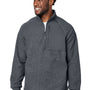 North End Mens Aura Sweater Fleece 1/4 Zip Sweatshirt w/ Pockets - Carbon Grey