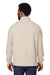 North End NE713 Mens Aura Sweater Fleece 1/4 Zip Sweatshirt w/ Pockets Heather Oatmeal/Teak Model Back