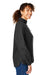 North End NE713W Womens Aura Sweater Fleece 1/4 Zip Sweatshirt w/ Pockets Black Model Side