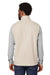 North End NE714 Mens Aura Sweater Fleece Full Zip Vest Heather Oatmeal/Teak Model Back