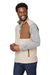 North End NE714 Mens Aura Sweater Fleece Full Zip Vest Heather Oatmeal/Teak Model 3q