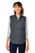 North End NE714W Womens Aura Sweater Fleece Full Zip Vest Carbon Grey Model Front