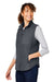 North End NE714W Womens Aura Sweater Fleece Full Zip Vest Carbon Grey Model 3q