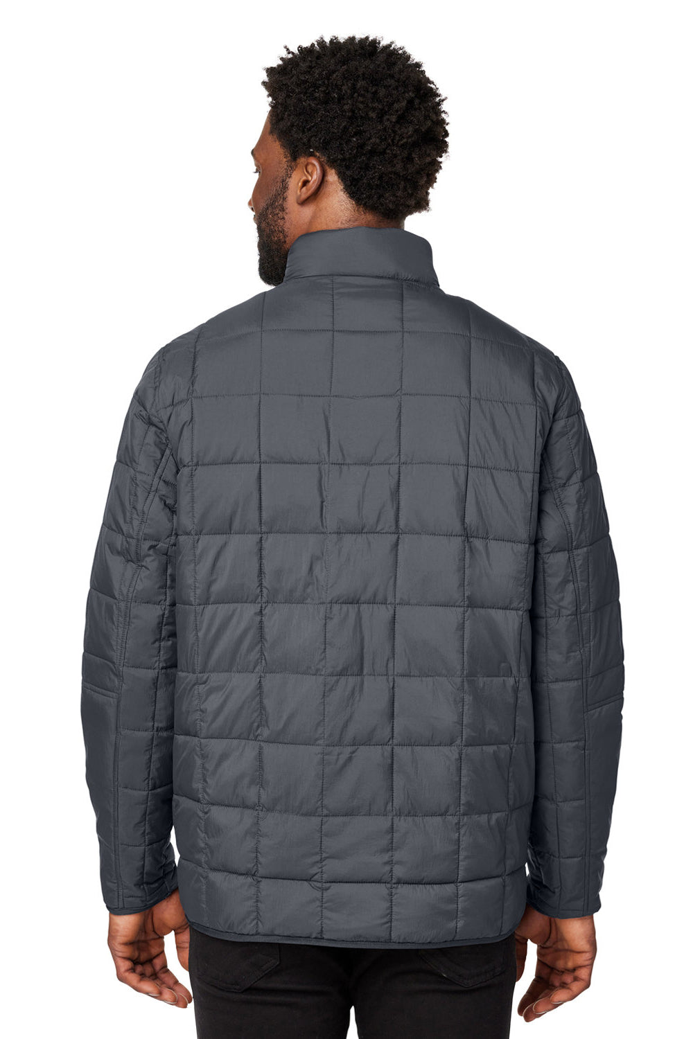 North End NE721 Mens Aura Water Resistant Full Zip Jacket Carbon Grey Model Back